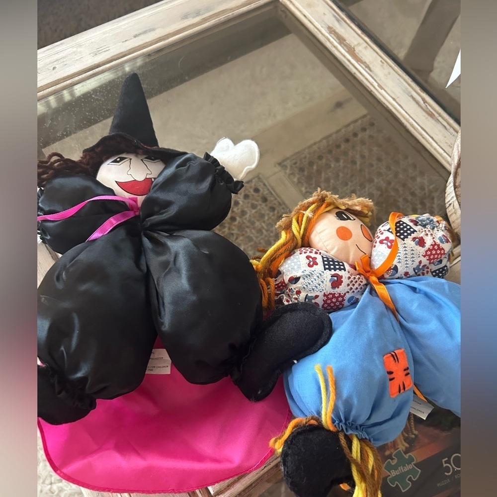 50%offw❤️ VTG Scarecrow Wizard of Oz my and wicked witch Halloween lot of 2